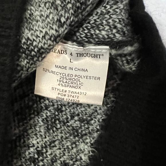 Threads 4 Thought LARGE Elexia Houndstooth Sweater - Pullover Crewneck Fluffy - Picture 10 of 12